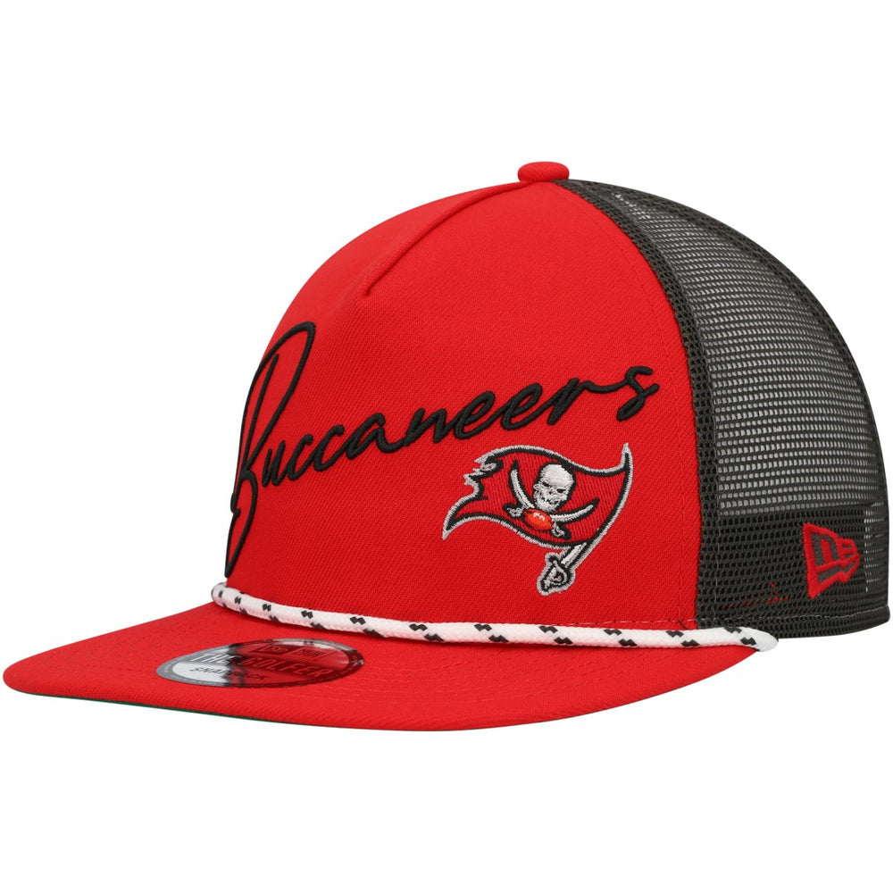 Tampa Bay Buccaneers New Era Script Logo Golfer 9FIFTY Snapback Hat Red