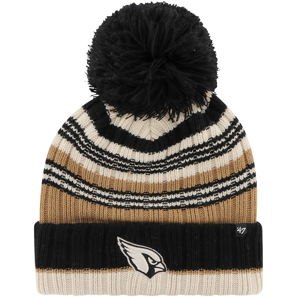 47 brand Arizona Cardinals '47 Women's Barista Cuffed Knit Hat with Pom Natural