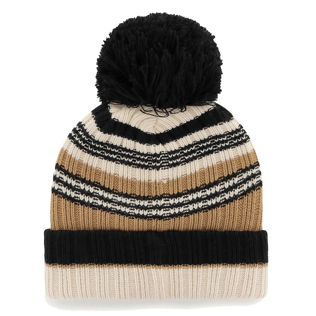 47 brand Cleveland Browns '47 Women's Barista Cuffed Knit Hat with Pom Natural