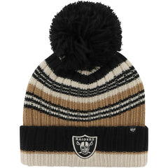 47 brand Las Vegas Raiders '47 Women's Barista Cuffed Knit Hat with Pom Natural