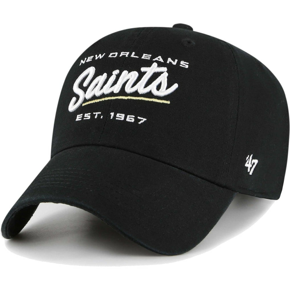 47 brand New Orleans Saints '47 Women's Sidney Clean Up Adjustable Hat Black