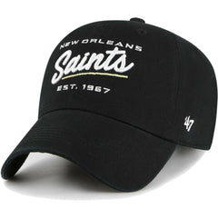 47 brand New Orleans Saints '47 Women's Sidney Clean Up Adjustable Hat Black