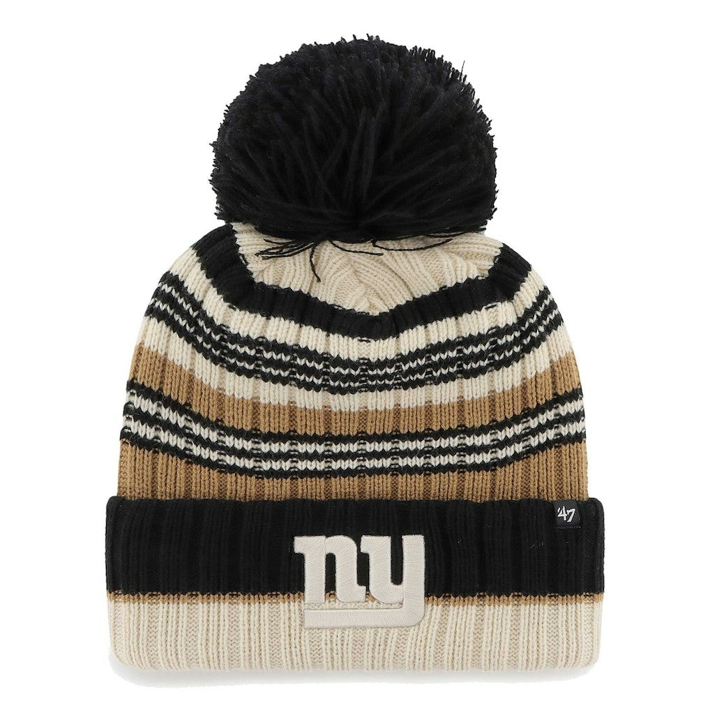 47 brand New York Giants '47 Women's Barista Cuffed Knit Hat with Pom Natural