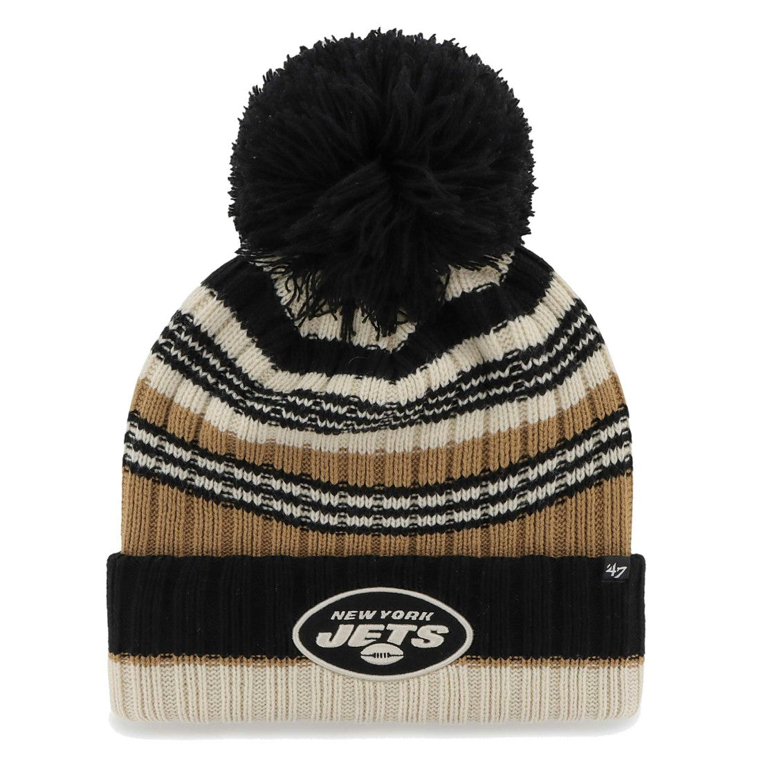 47 brand New York Jets '47 Women's Barista Cuffed Knit Hat with Pom Natural