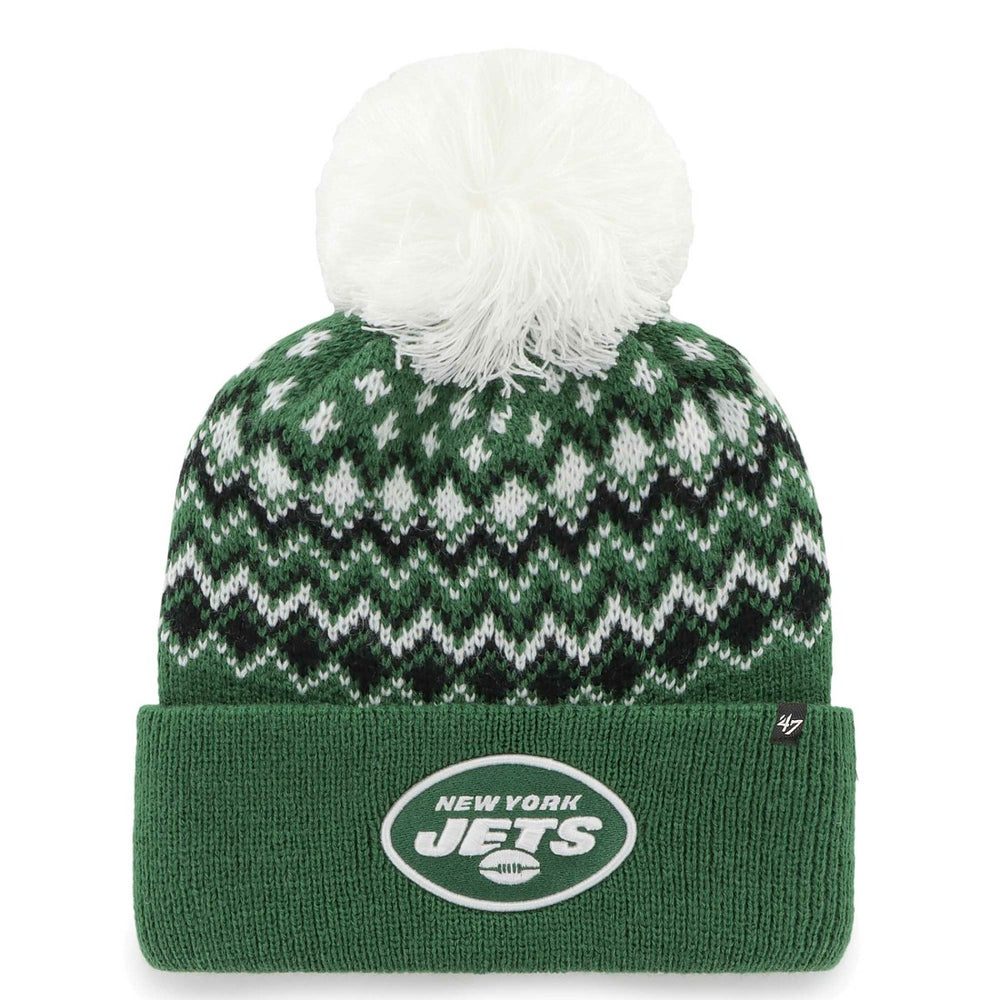 47 brand New York Jets '47 Women's Elsa Cuffed Knit Hat with Pom Green