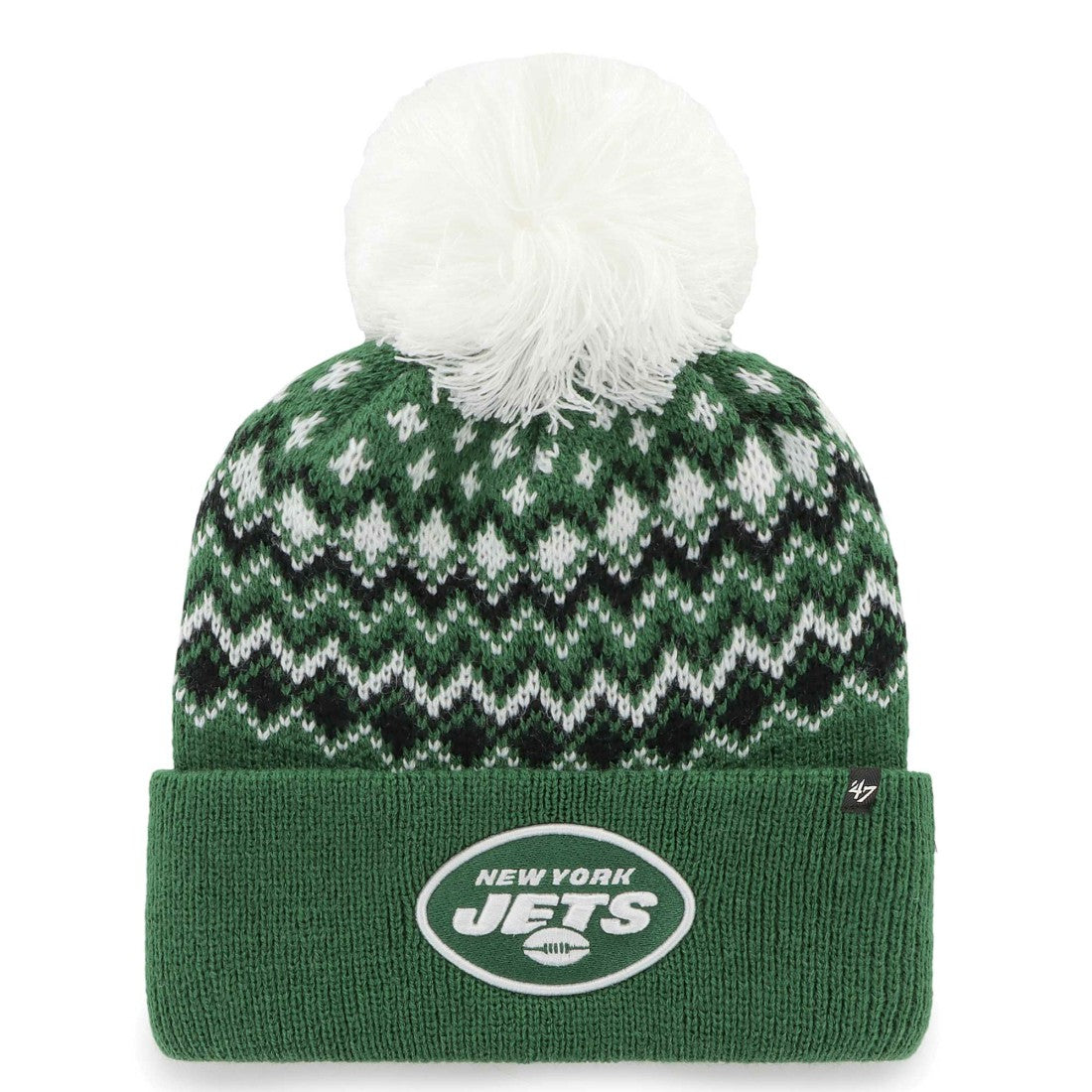 47 brand New York Jets '47 Women's Elsa Cuffed Knit Hat with Pom Green