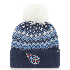 47 brand Tennessee Titans '47 Women's Elsa Cuffed Knit Hat with Pom Navy