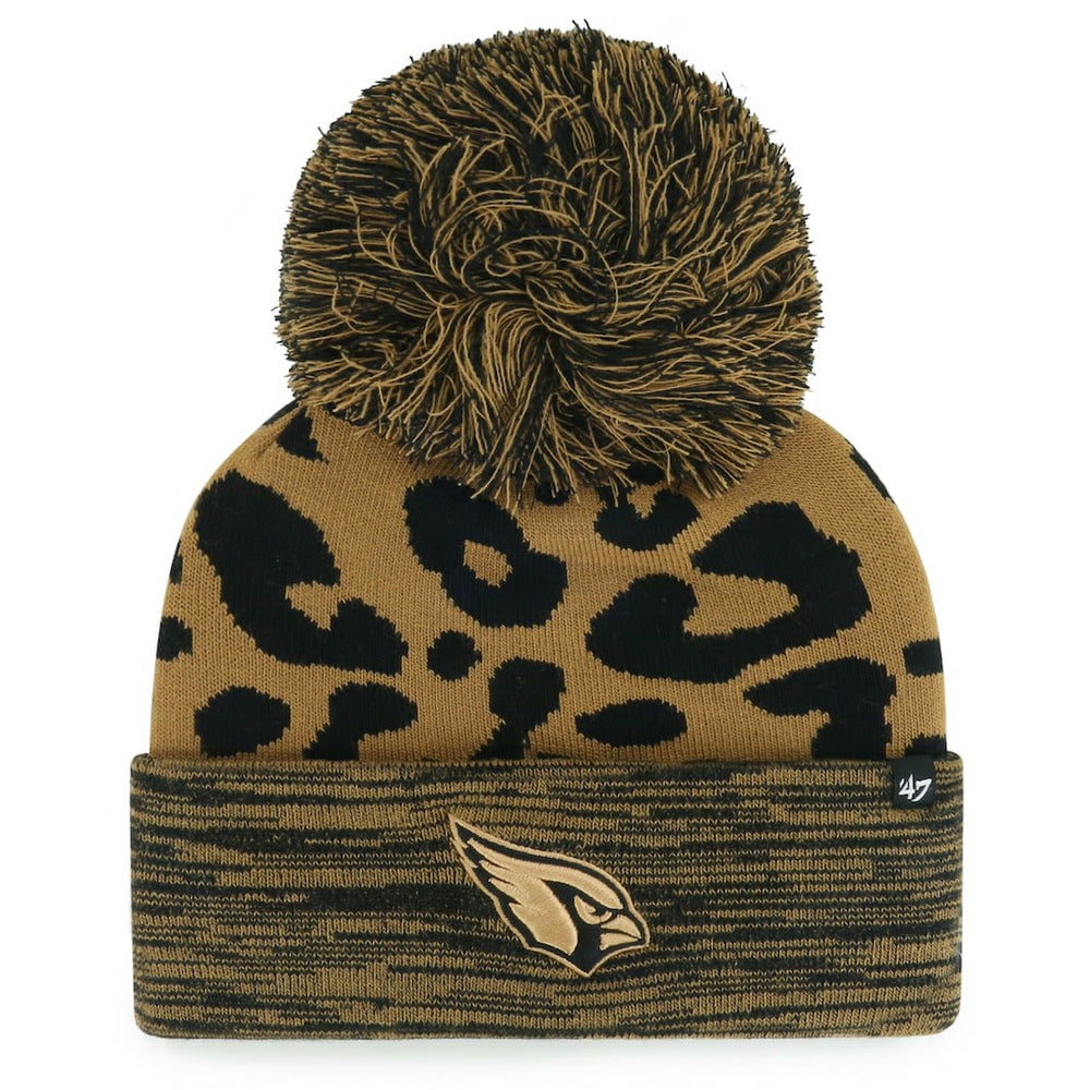 47 brand Arizona Cardinals '47 Women's Rosette Cuffed Knit Hat with Pom Brown