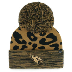 47 brand Arizona Cardinals '47 Women's Rosette Cuffed Knit Hat with Pom Brown