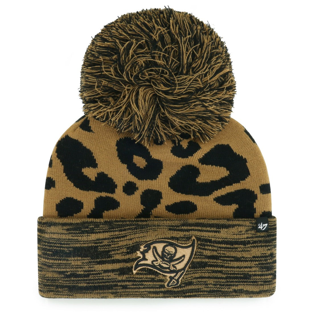 47 brand Tampa Bay Buccaneers '47 Women's Rosette Cuffed Knit Hat with Pom Brown