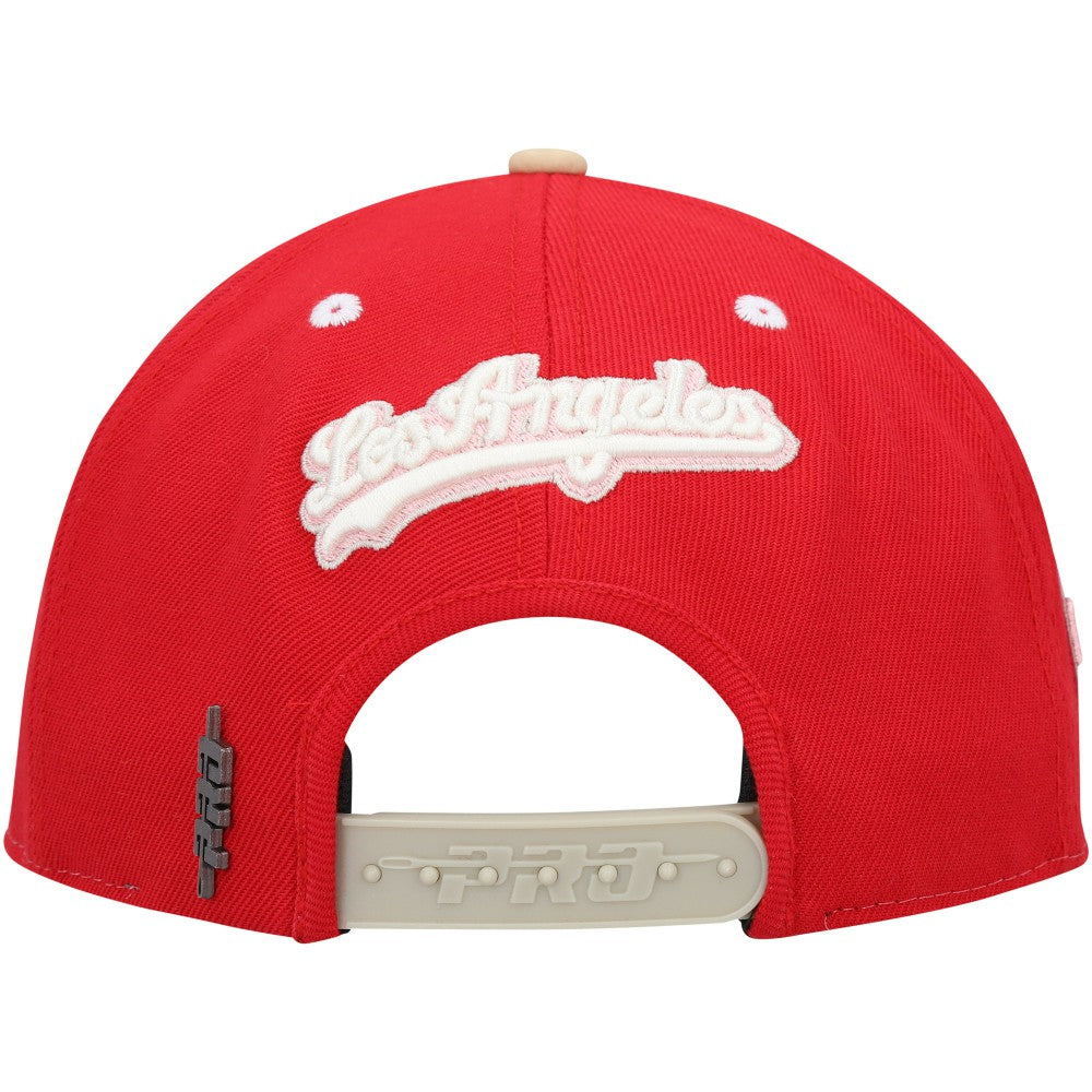 Los Angeles Dodgers Pro Standard Strawberry Ice Cream Drip Snapback Hat - White/Red - MLB Sale