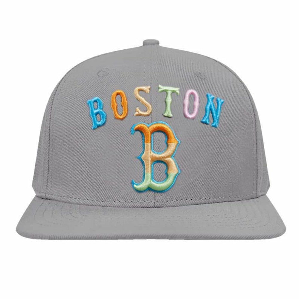 Boston Red Sox Pro Standard Washed Neon Snapback Hat - Gray - MLB Online