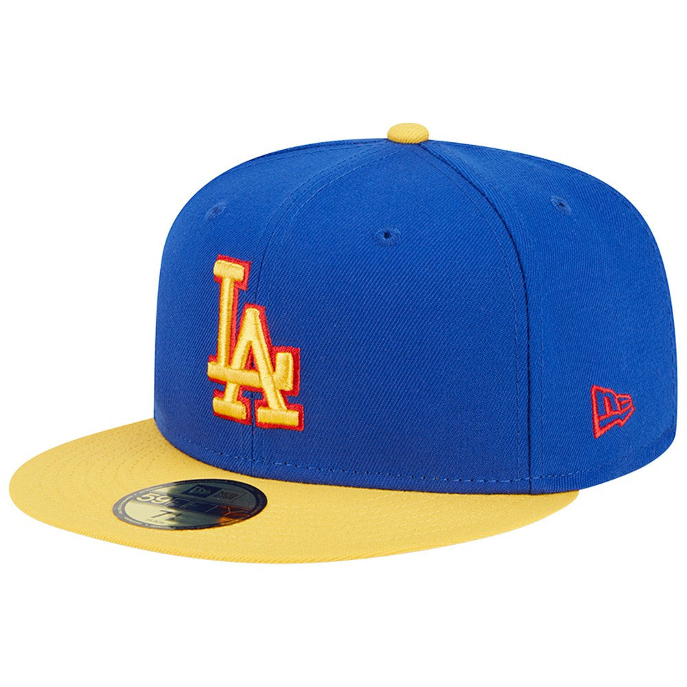 Los Angeles Dodgers New Era Empire 59FIFTY Fitted Hat - Royal/Yellow - New Era Discount