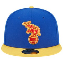 Athletics New Era Empire 59FIFTY Fitted Hat - Royal/Yellow - New Era on Sale