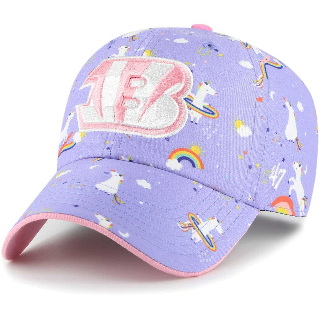 47 brand Cincinnati Bengals '47 Girls Preschool Unicorn Clean Up Adjustable Hat Lavender