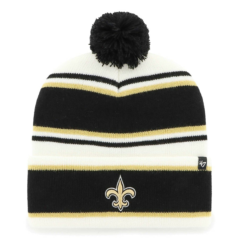 47 brand New Orleans Saints '47 Youth Stripling Cuffed Knit Hat with Pom White
