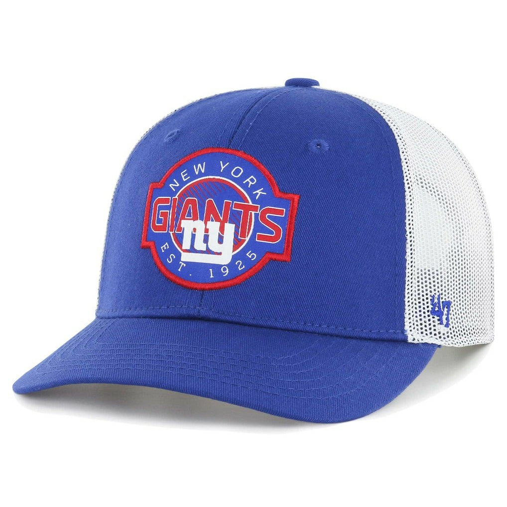 47 brand New York Giants '47 Youth Scramble Adjustable Trucker Hat Royal/White