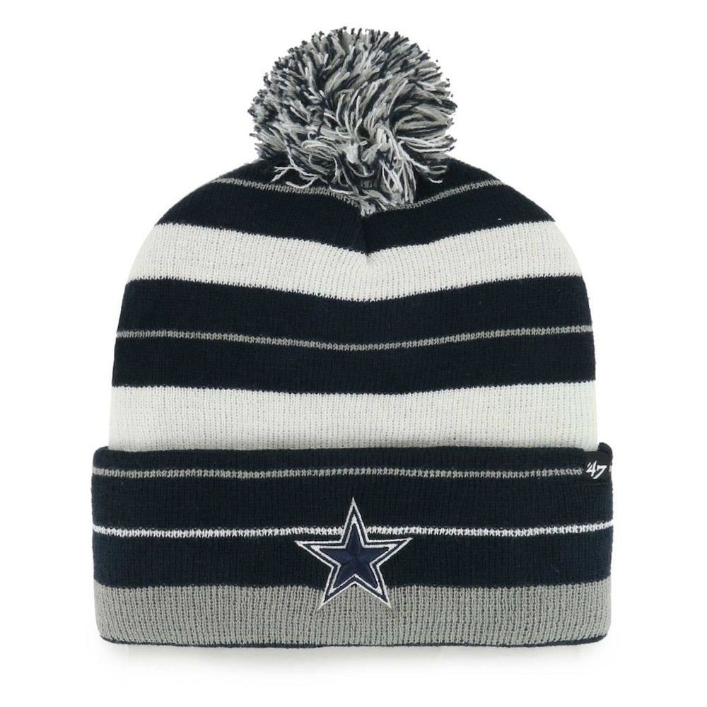 47 brand Dallas Cowboys '47 Powerline Cuffed Knit Hat with Pom Navy