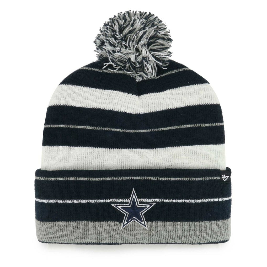 47 brand Dallas Cowboys '47 Powerline Cuffed Knit Hat with Pom Navy