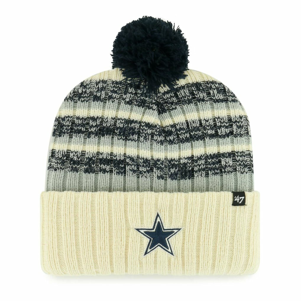 47 brand Dallas Cowboys '47 Tavern Cuffed Knit Hat with Pom Cream