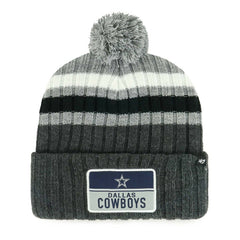 47 brand Dallas Cowboys '47 Stack Cuffed Knit Hat with Pom Gray