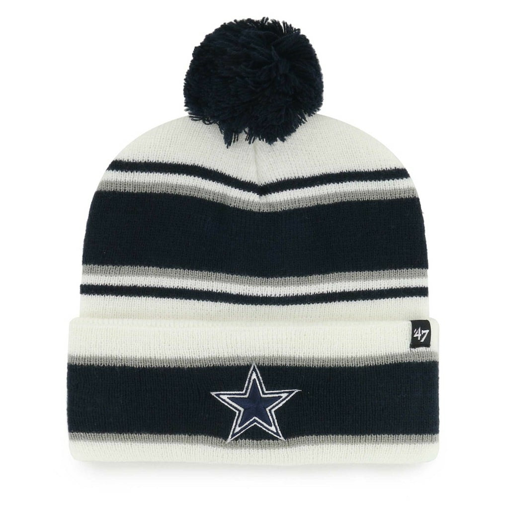 47 brand Dallas Cowboys '47 Youth Stripling Cuffed Knit Hat with Pom White