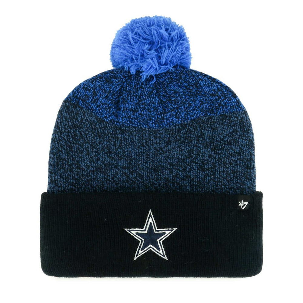 47 brand Dallas Cowboys '47 Dark Freeze Cuffed Knit Hat with Pom Navy
