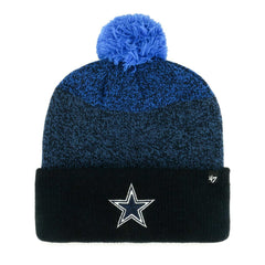 47 brand Dallas Cowboys '47 Dark Freeze Cuffed Knit Hat with Pom Navy