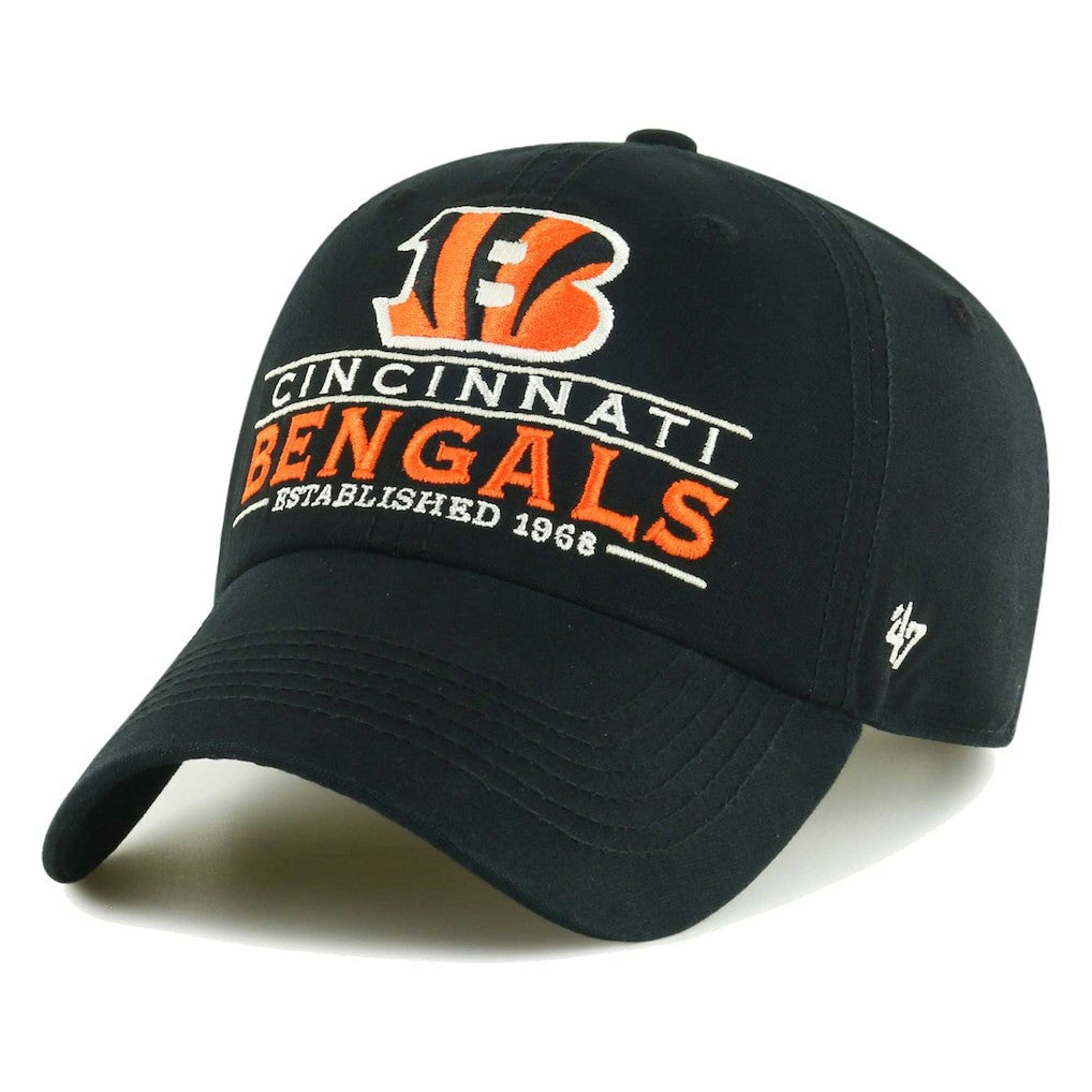 47 brand Cincinnati Bengals '47 Vernon Clean Up Adjustable Hat Black