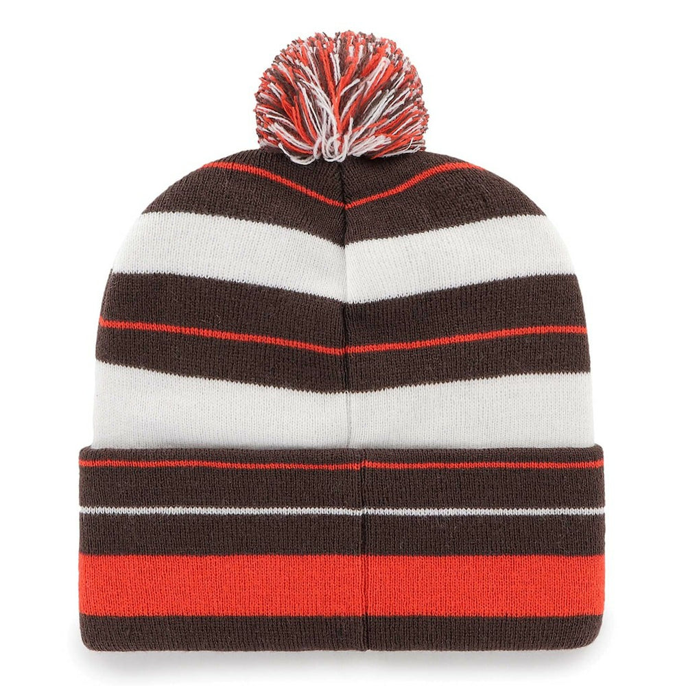 47 brand Cleveland Browns '47 Powerline Cuffed Knit Hat with Pom Brown