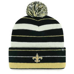47 brand New Orleans Saints '47 Powerline Cuffed Knit Hat with Pom Black