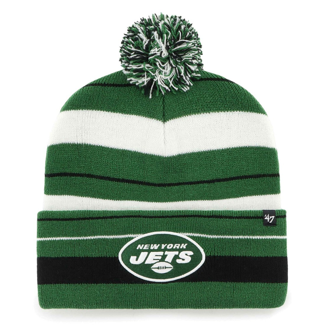 47 brand New York Jets '47 Powerline Cuffed Knit Hat with Pom Green