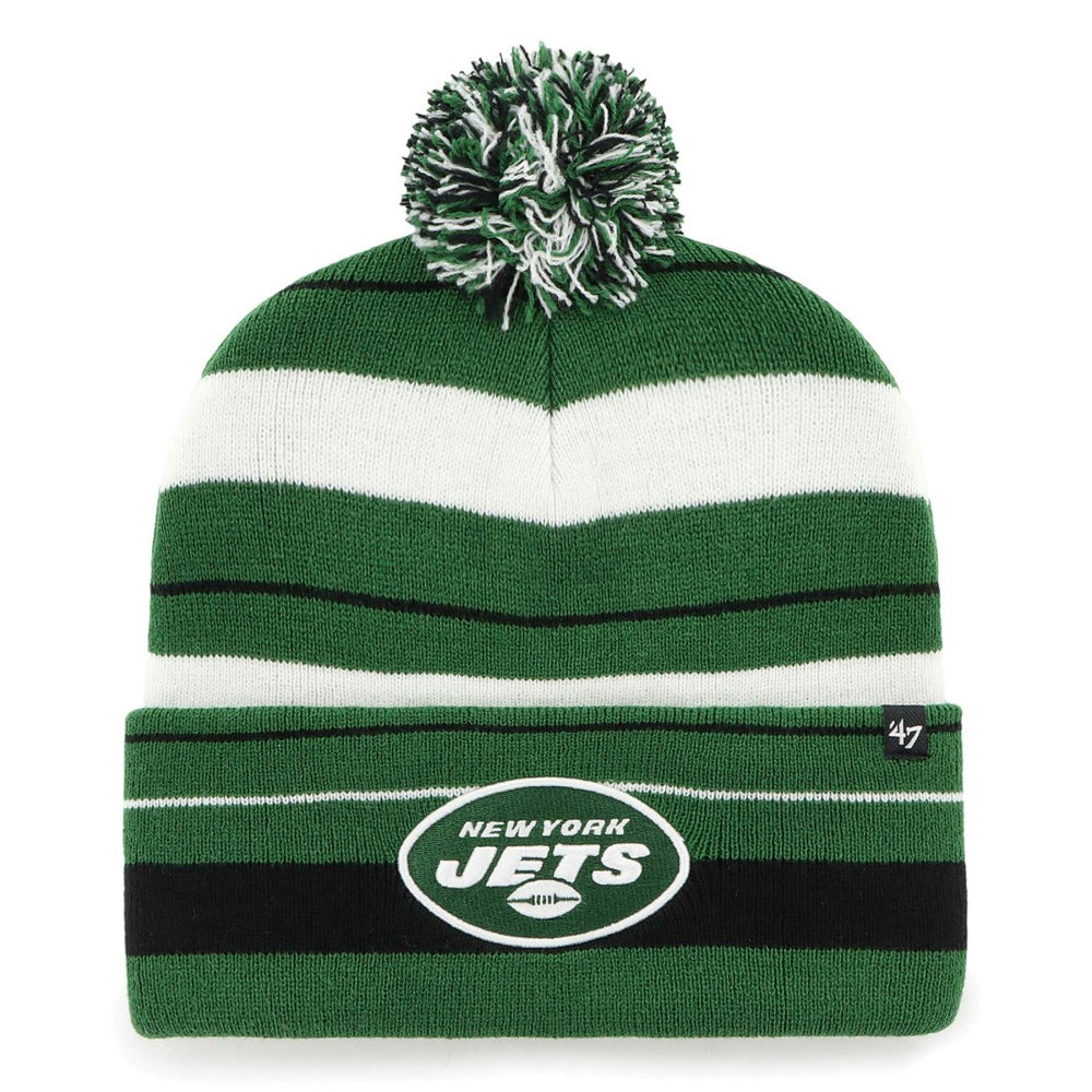 47 brand New York Jets '47 Powerline Cuffed Knit Hat with Pom Green
