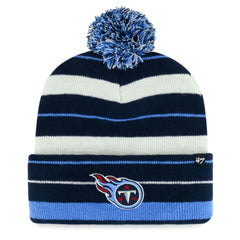 47 brand Tennessee Titans '47 Powerline Cuffed Knit Hat with Pom Navy