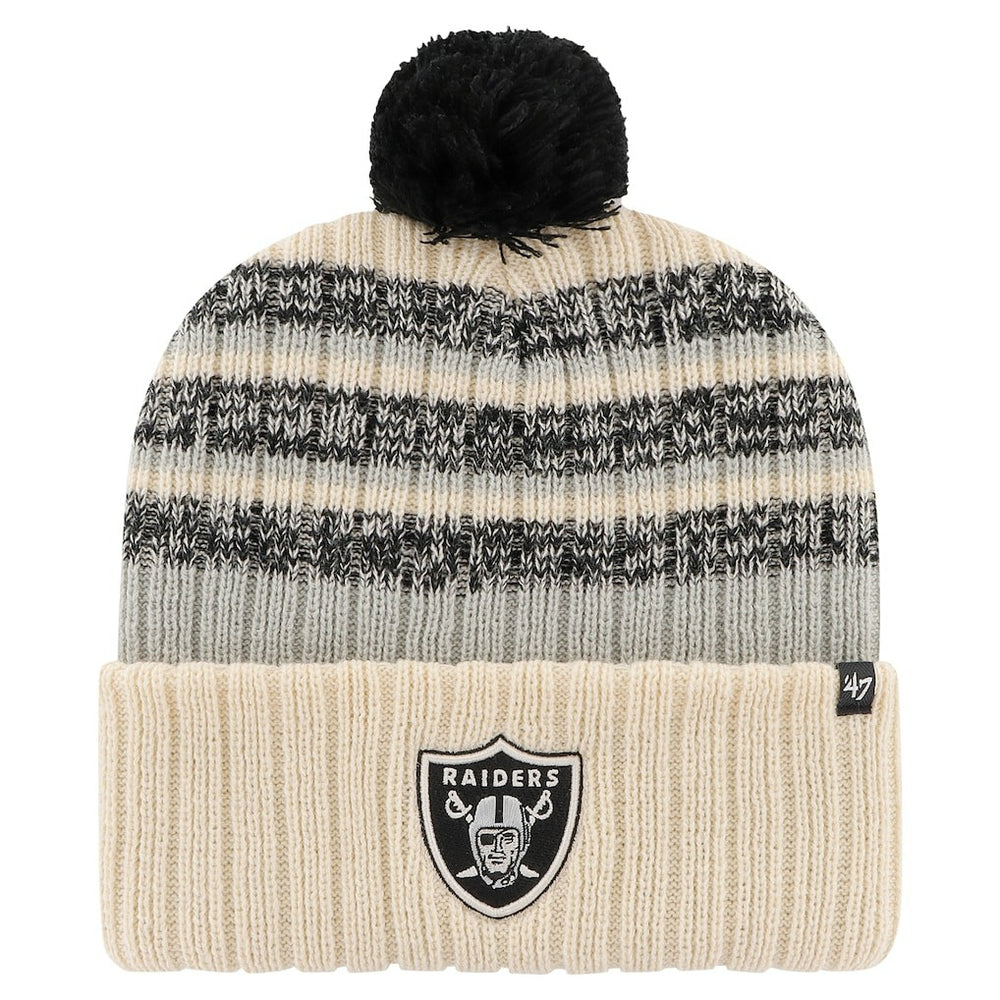 47 brand Las Vegas Raiders '47 Tavern Cuffed Knit Hat with Pom Natural