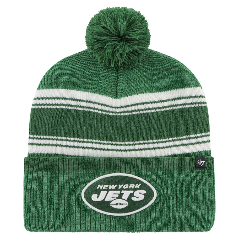 47 brand New York Jets '47 Fadeout Cuffed Knit Hat with Pom Green