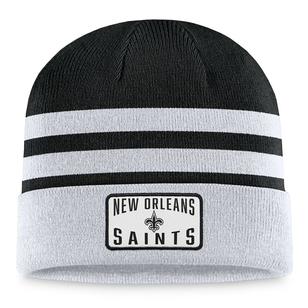 Fanatics New Orleans Saints Logo Cuffed Knit Hat Heather Gray