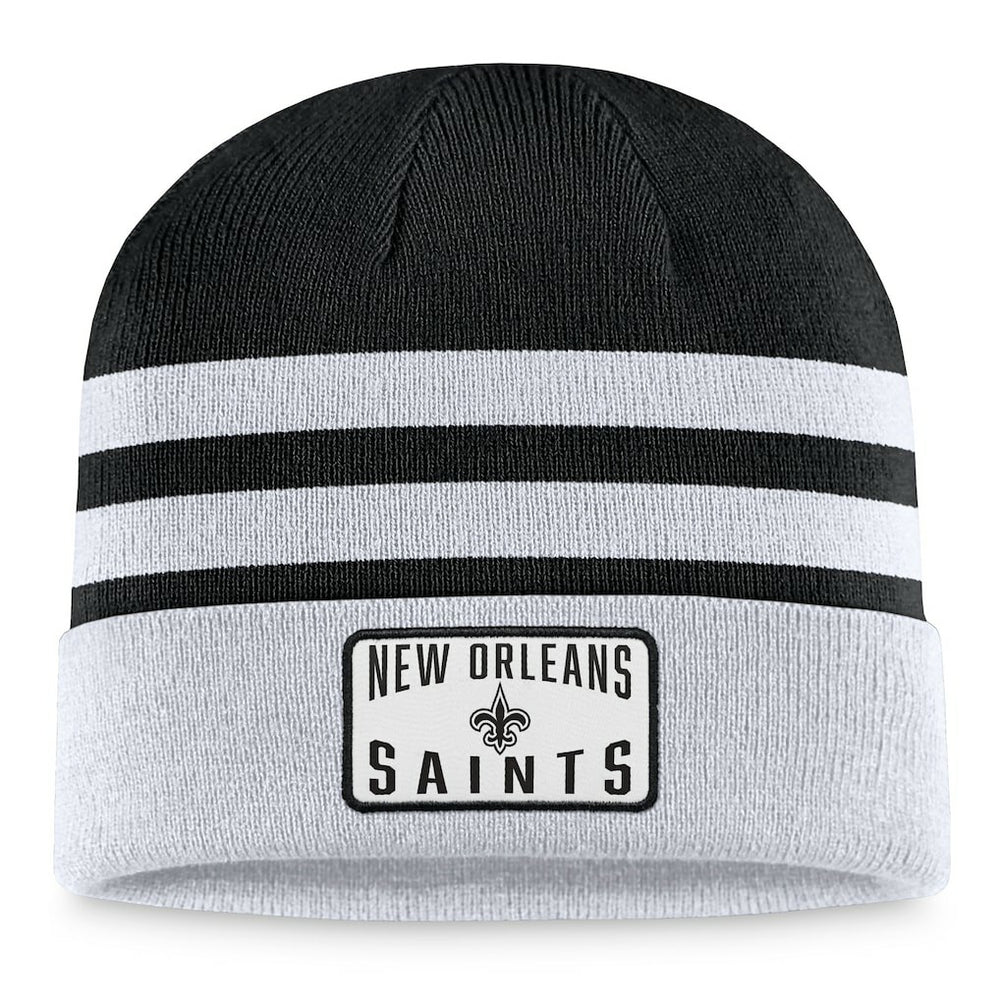 Fanatics New Orleans Saints Logo Cuffed Knit Hat Heather Gray