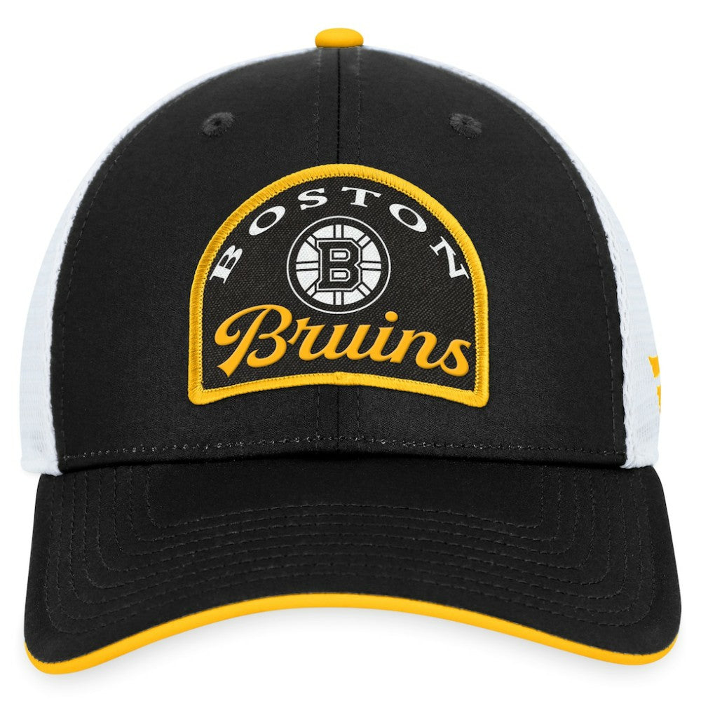 Boston Bruins Fanatics Fundamental Adjustable Hat - Black/White - NHL 200010106