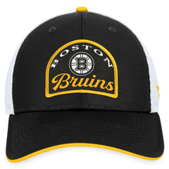 Boston Bruins Fanatics Fundamental Adjustable Hat - Black/White - NHL 200010106