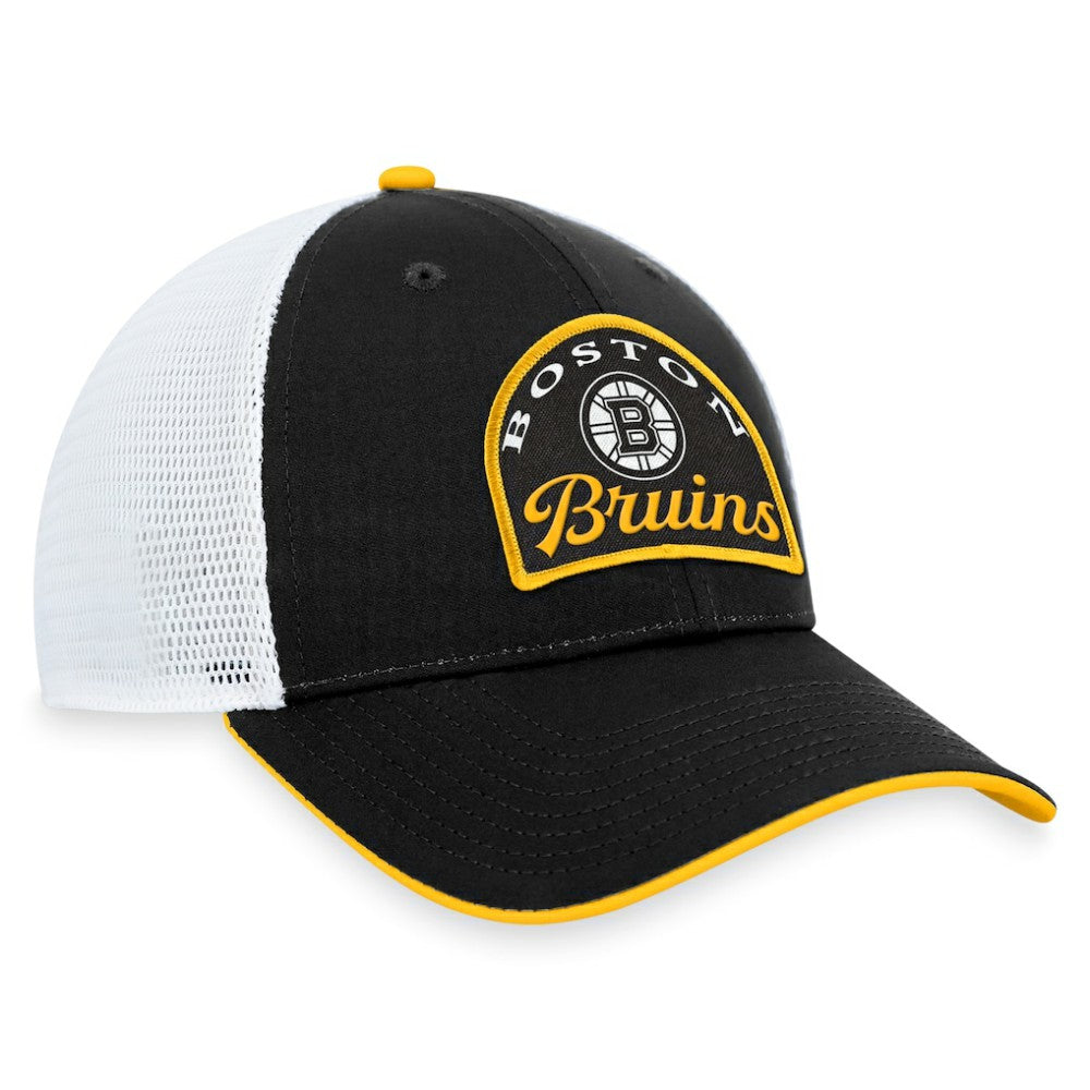 Boston Bruins Fanatics Fundamental Adjustable Hat - Black/White - NHL 200010106