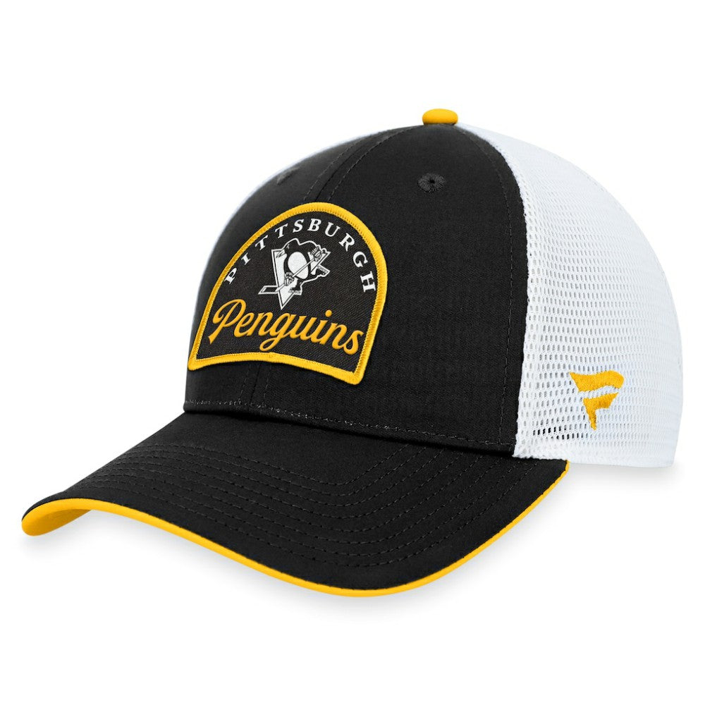 Pittsburgh Penguins Fanatics Fundamental Adjustable Hat - Black/White - NHL 200010126
