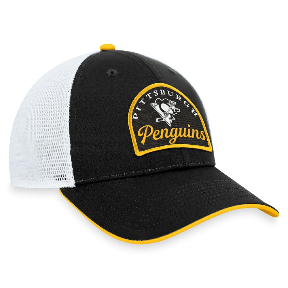 Pittsburgh Penguins Fanatics Fundamental Adjustable Hat - Black/White - NHL 200010126