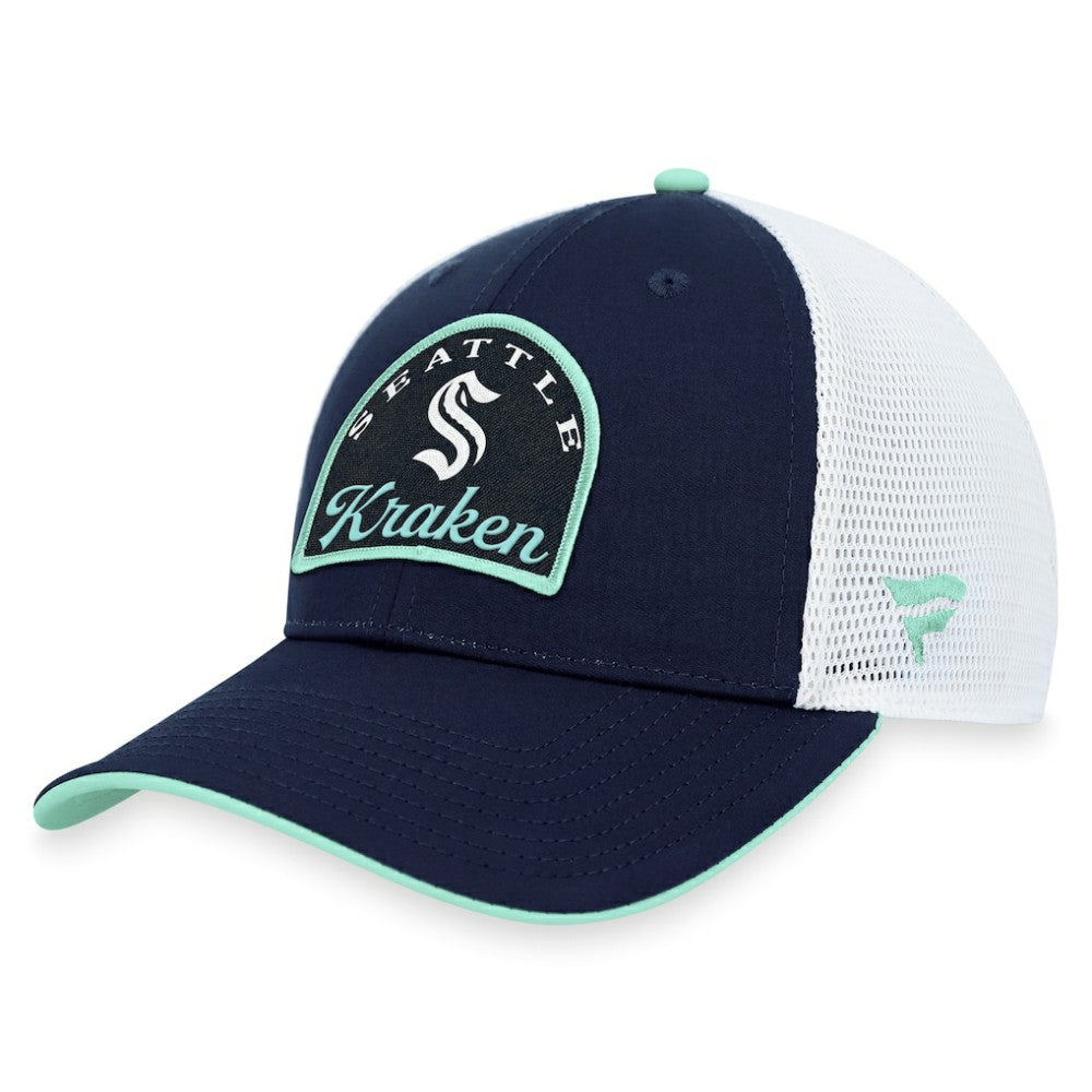 Seattle Kraken Fanatics Fundamental Adjustable Hat - Deep Sea Blue/White - NHL 200010128