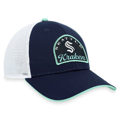 Seattle Kraken Fanatics Fundamental Adjustable Hat - Deep Sea Blue/White - NHL 200010128