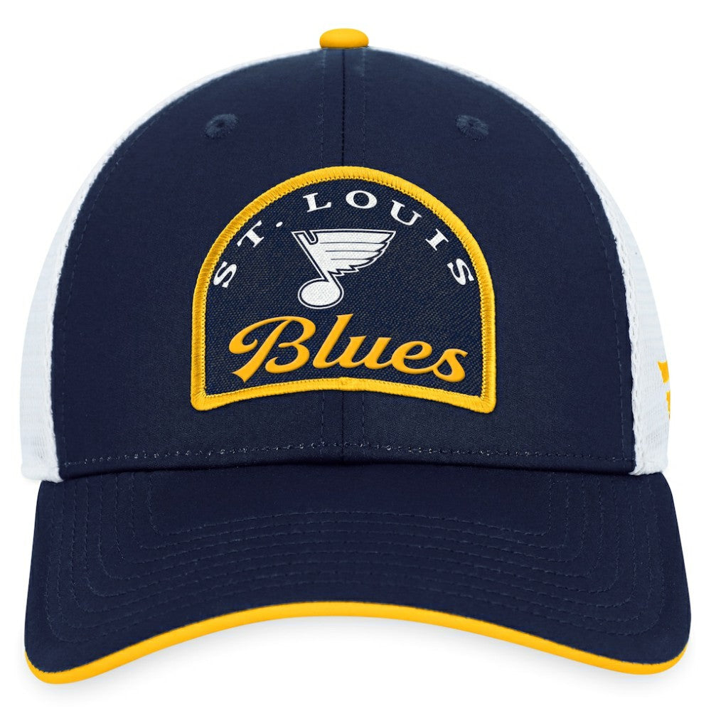 St. Louis Blues Fanatics Fundamental Adjustable Hat - Navy/White - NHL 200010129