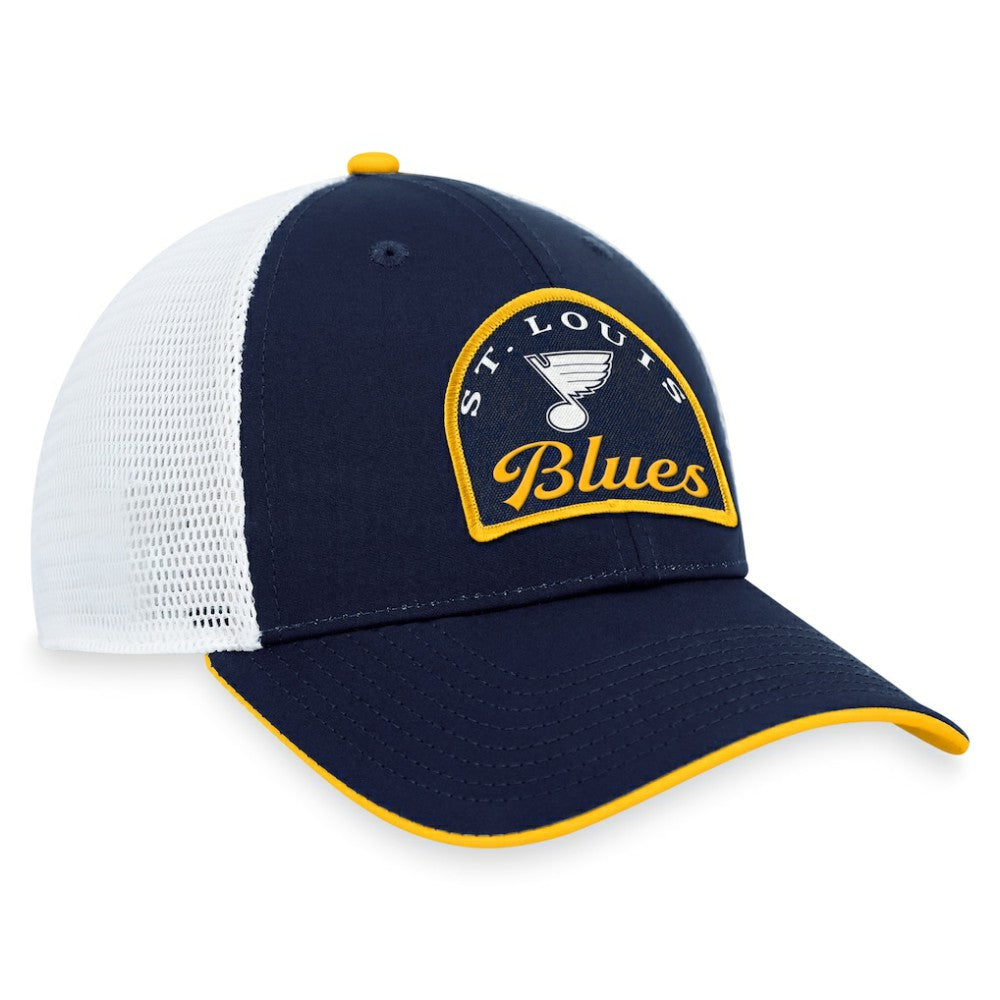 St. Louis Blues Fanatics Fundamental Adjustable Hat - Navy/White - NHL 200010129