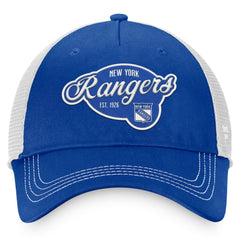 New York Rangers Fanatics Women's Fundamental Trucker Adjustable Hat - Navy/White - NHL 200010173
