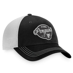 Pittsburgh Penguins Fanatics Women's Fundamental Trucker Adjustable Hat - Black/White - NHL 200010178