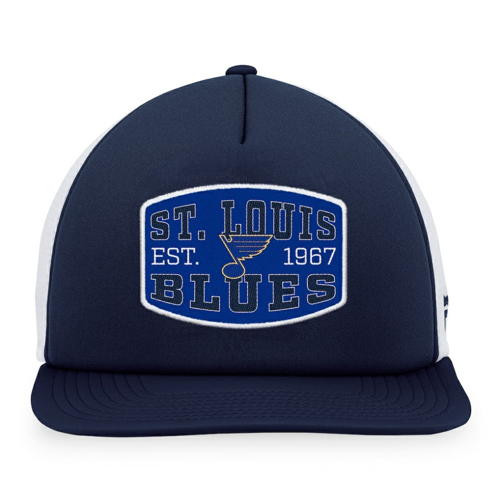 St. Louis Blues Fanatics Foam Front Patch Trucker Snapback Hat - Navy/White - NHL 200010213